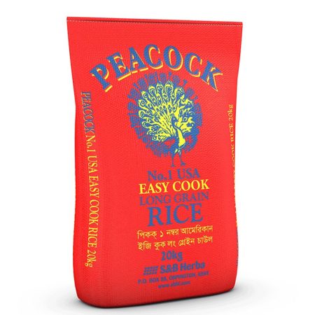 Peacock Easy Cook Long Grain Rice 20kg